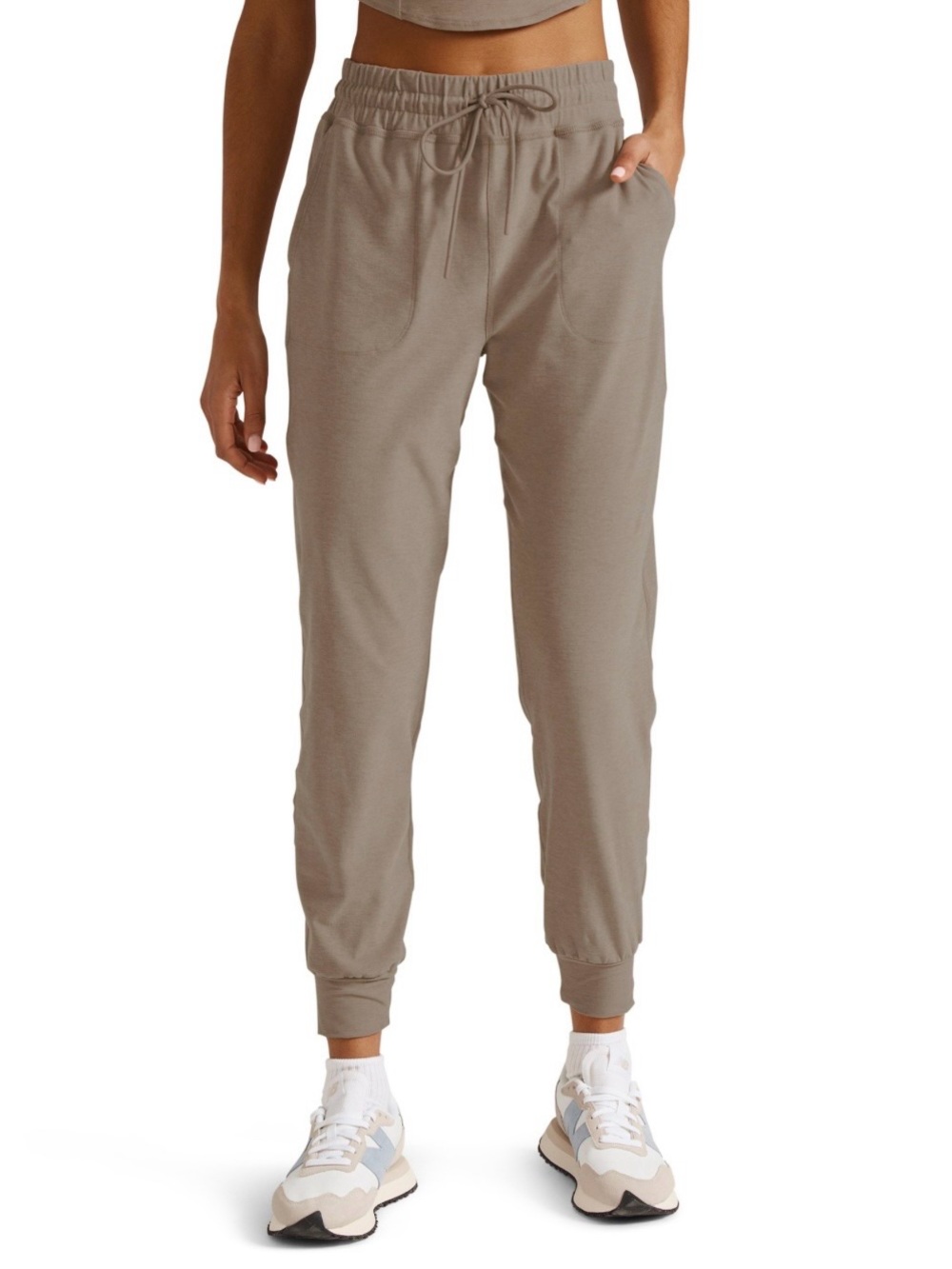 Beyond Yoga Spacedye Commuter Midi Jogger Birch Heather Size XS NWT